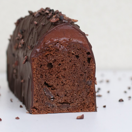 Cake chocolat, ganache à la part